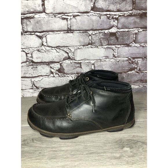 OluKai Hamakua Chukka Black Leather Lace Up Boots Men Sz 9.5M US/42EU 10304-4063 main image 4